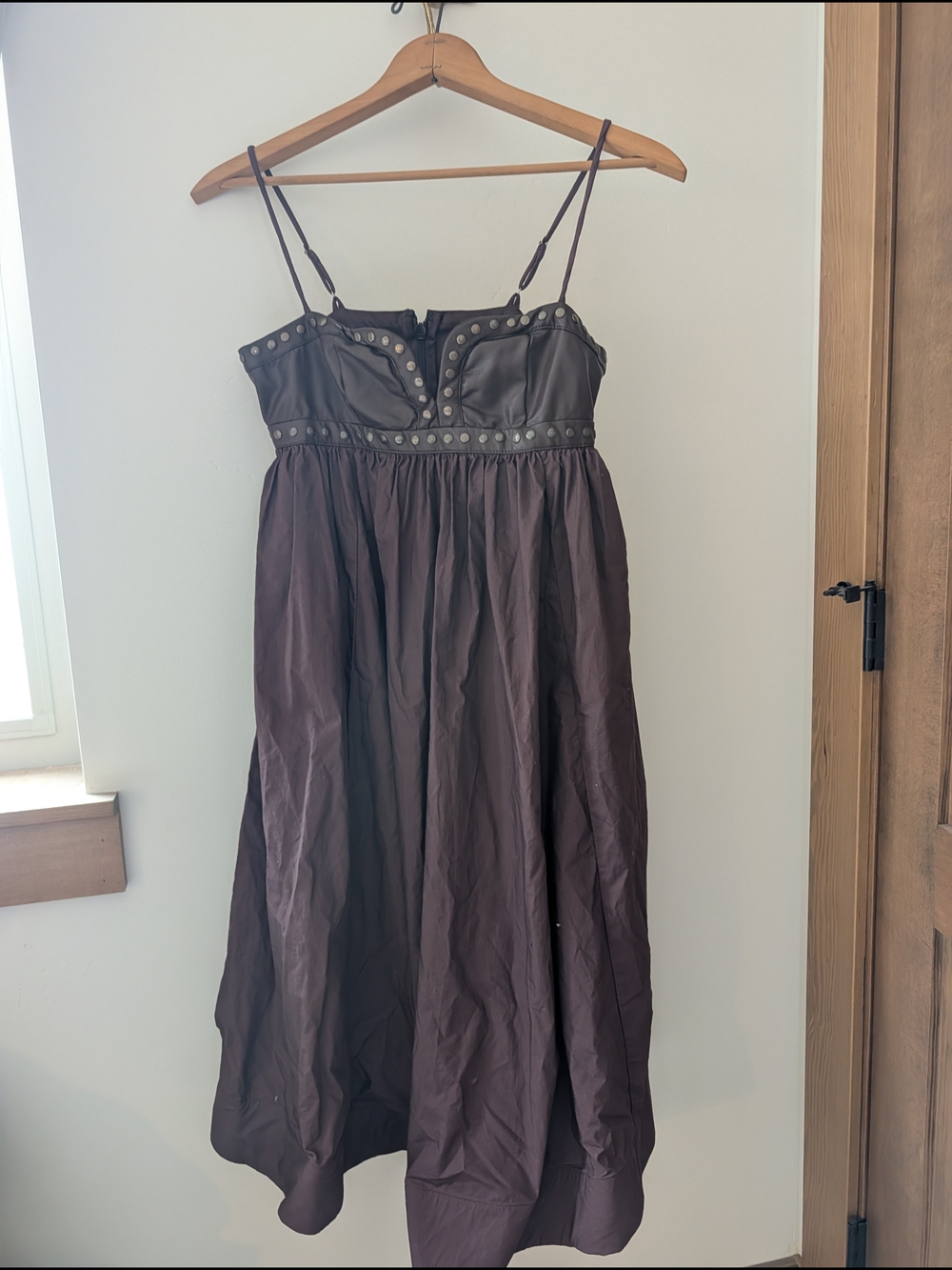 Maeve Studded Faux Leather Dress